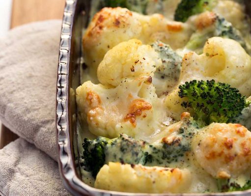 Notre recette de gratin de brocolis et choux-fleurs, la fusion parfaite de saveurs gratin de brocolis et choux-fleurs